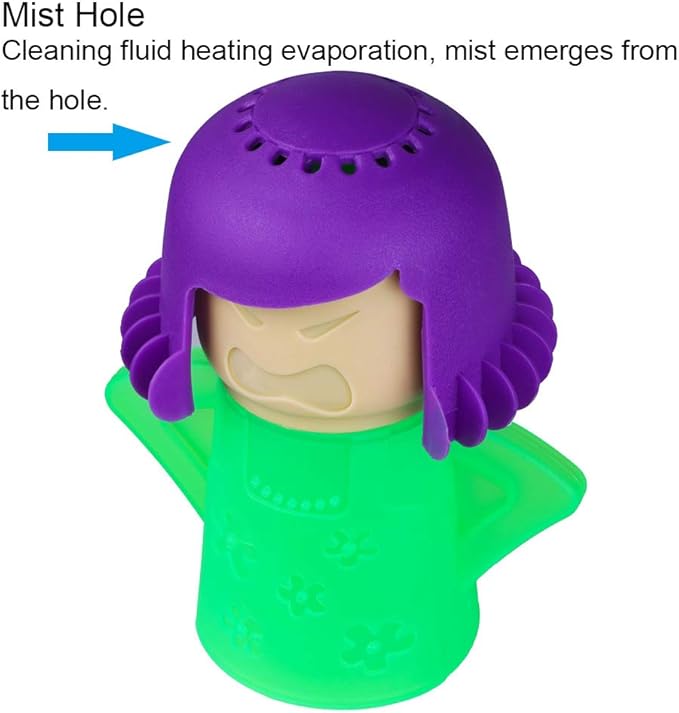 Angry Mama Microwave Steam Cleaner – Just Add Vinegar & Water (Green)
