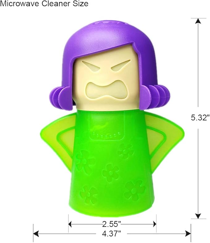 Angry Mama Microwave Steam Cleaner – Just Add Vinegar & Water (Green)