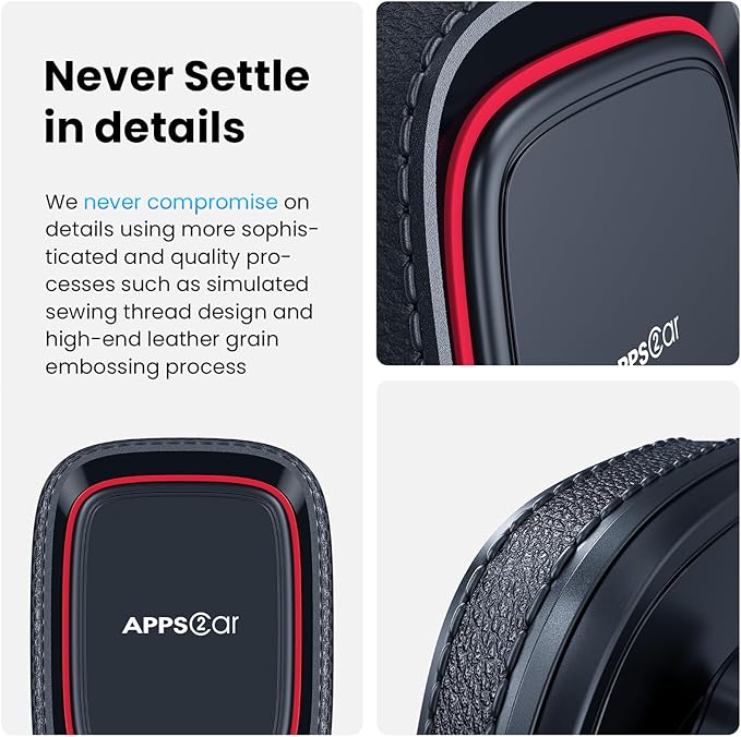 APPS2Car Magnetic Car Phone Mount – Suction Cup Dashboard & Windshield Holder