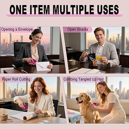 6-Pack Envelope Opener – Safe Letter Slitter for Home & Office