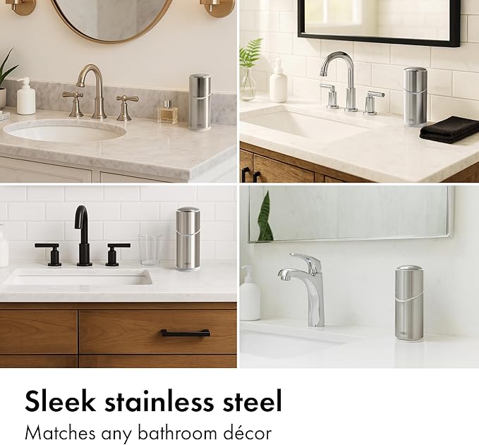 Good Grips Stainless Steel Toothbrush Organizer – Modern Countertop Bathroom Holder & Storage