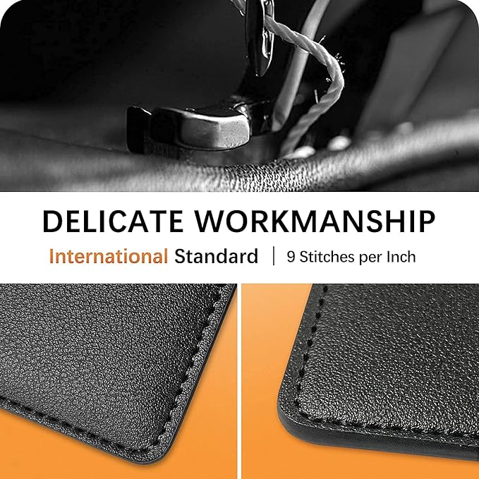 Leather Stick-On Phone Wallet – 2-Pack Black Card Holder for iPhone & Samsung